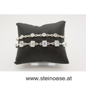 Armband Silber & Mondstein rechteckig
